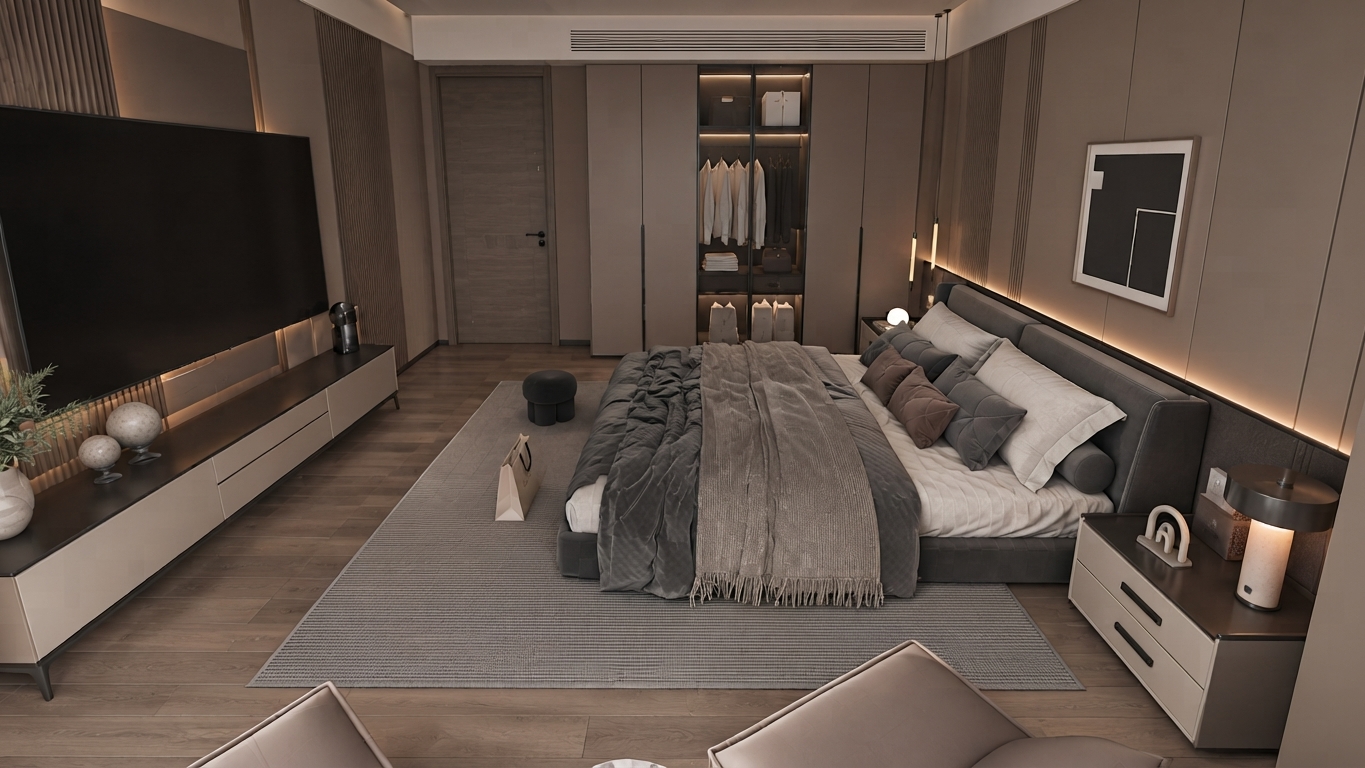 Dormitorio & mueble de TV